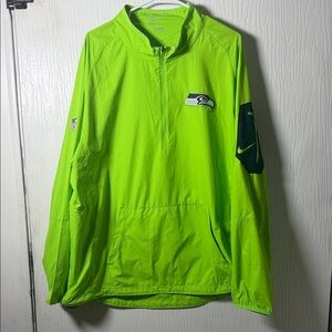 Nike Seattle Seahawks Lime Green Windbreaker Jacket XXL NWOT